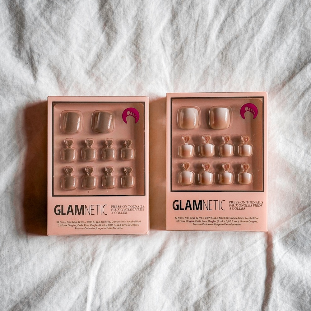 2 Glamnetic Press-On toenails Sets